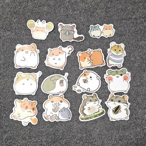 Cute Hamster Sticker Set.  Cute 15pc hamster stickers